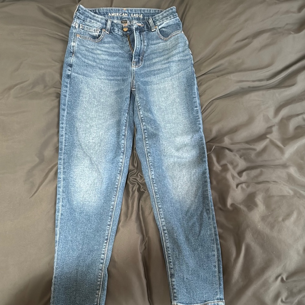 American Eagle Outfitters Blue Ankle Cropped Jeans